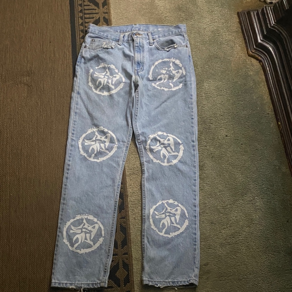 Blue Graphic Men Jeans